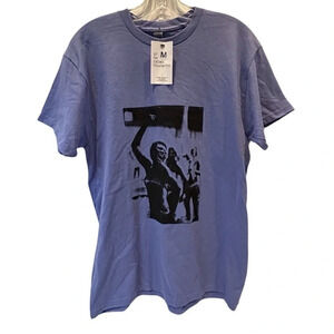 INXOUT Men's Medium Blue Graphic T-Shirt "Let the Crowd Follow You"